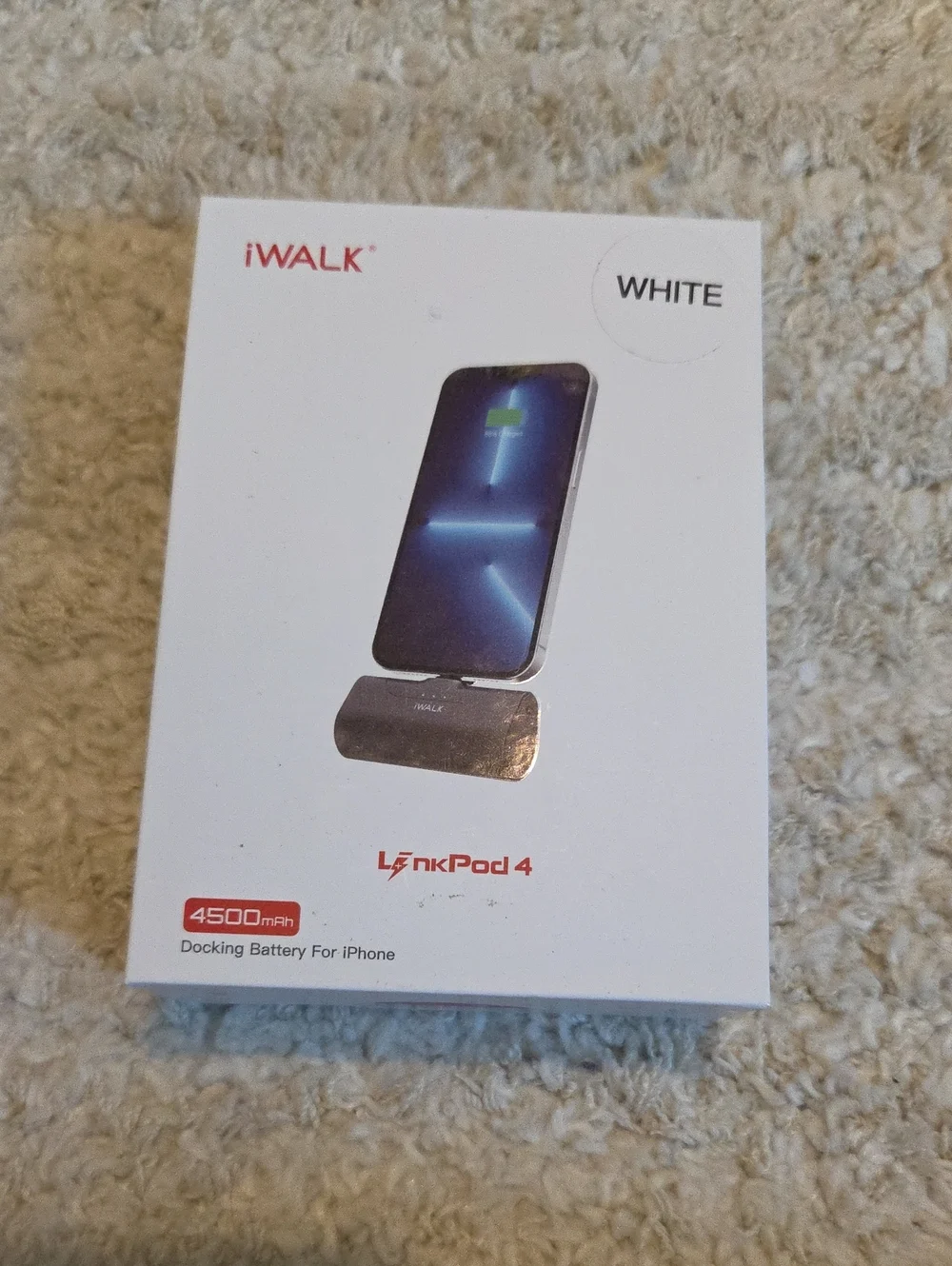 LinkPod 4 4500mAh Docking Battery Charger - White